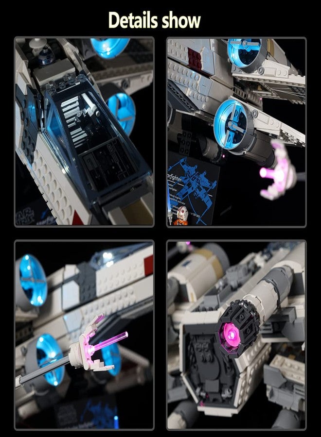 Kyglaring طقم إضاءة LED من Kyglaring متوافق مع مكعبات بناء Lego X-Wing Starfighter 75355، جهاز تحكم عن بعد مطور، الإضاءة فقط، مجموعة النموذج غير متضمنة - Image 4